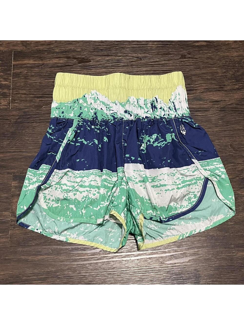 Free People The Way Home Printed Multicolor Shorts Size Medium
